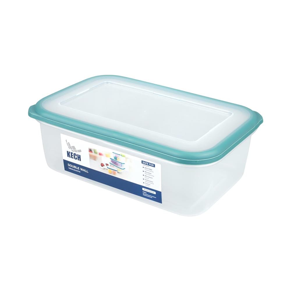 กล่องอาหาร 3.2 ลิตร KECH DOUBLE WALL 9037 สีเขียว