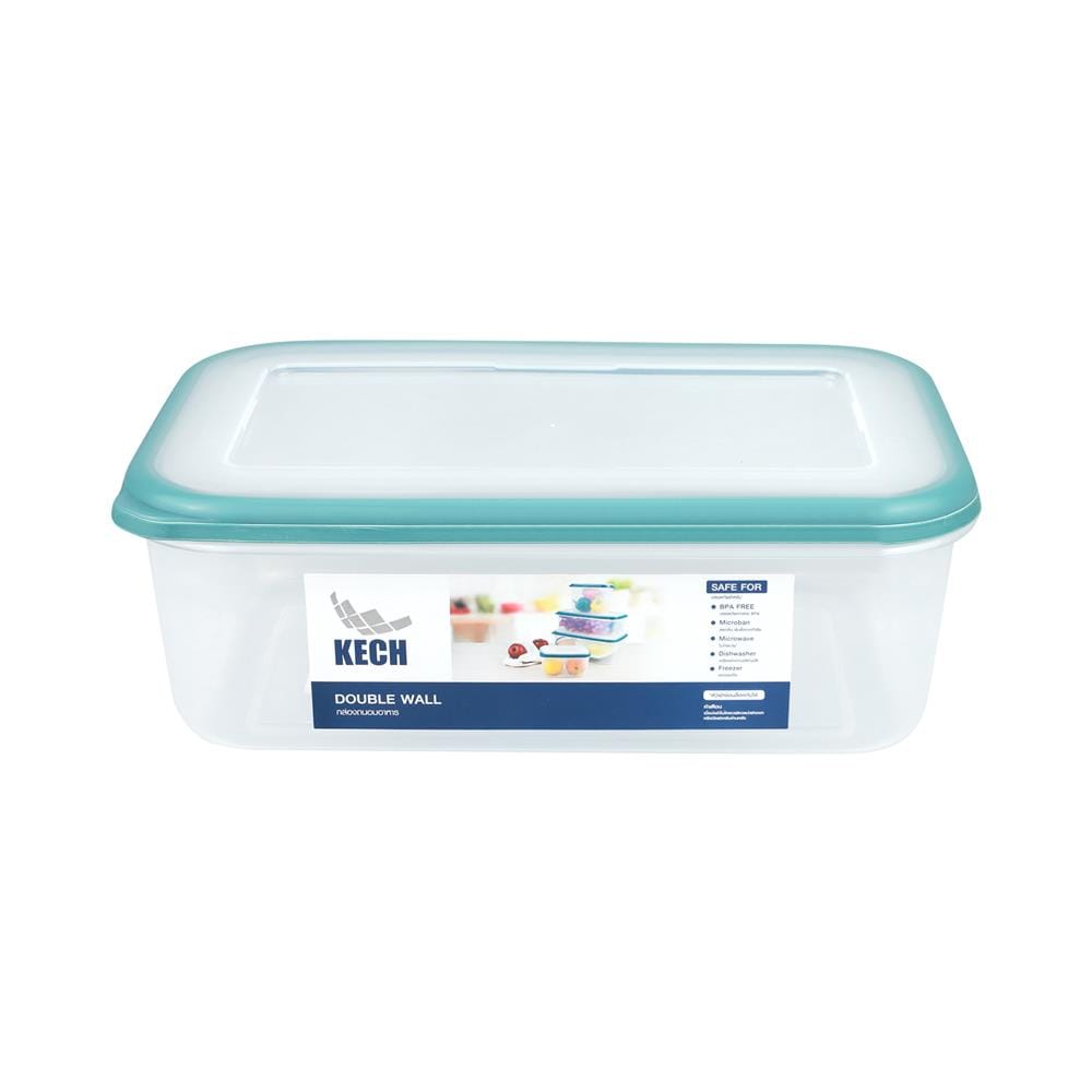 กล่องอาหาร 3.2 ลิตร KECH DOUBLE WALL 9037 สีเขียว