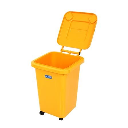 ถังขยะฝาเปิดปิดมีล้อ ACCO CLEAN 60 ลิตร สีเหลือง_2