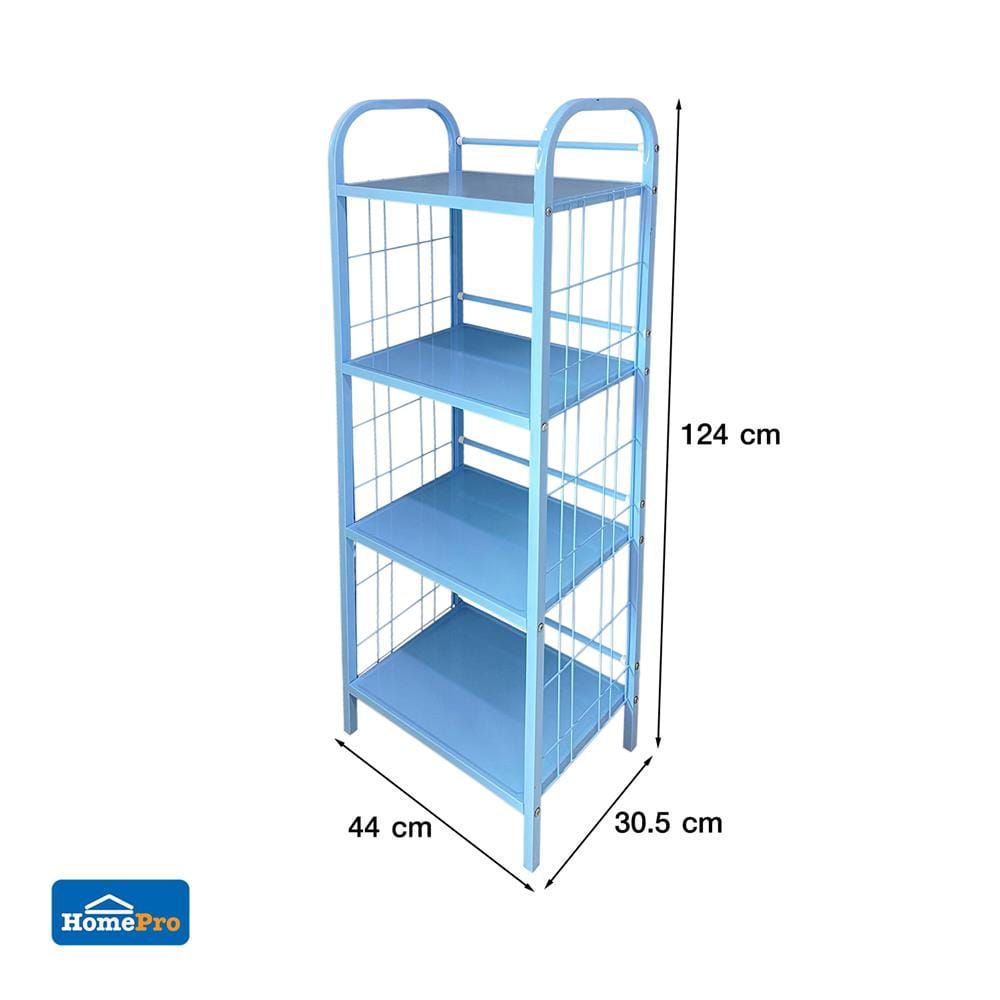 ชั้นวางของ 4 ชั้น STACKO AMAS 44x30.5x124 ซม. สีฟ้า