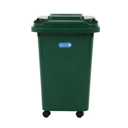 ถังขยะฝาเปิดปิดมีล้อ ACCO CLEAN 60 ลิตร สีเขียว_1