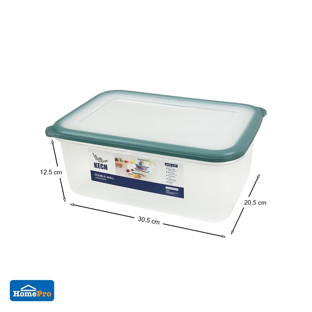 กล่องอาหาร 5.5 ลิตร KECH DOUBLE WALL 9038 สีเขียว