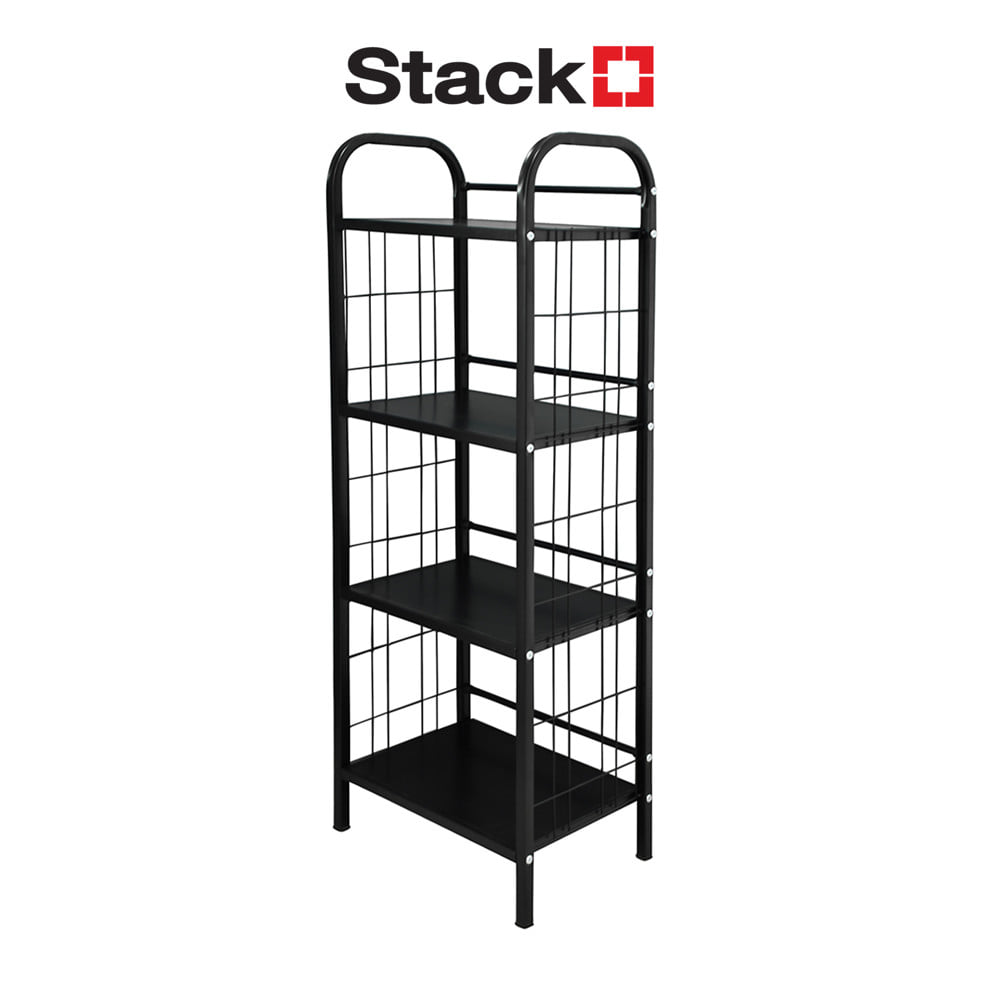 ชั้นวางของ 4 ชั้น STACKO AMAS 44x30.5x124 ซม. สีดำ