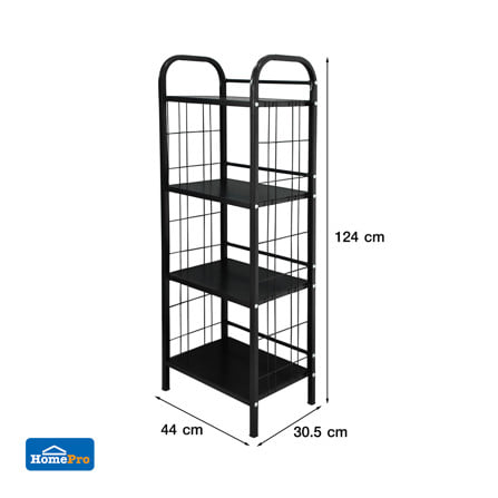 ชั้นวางของ 4 ชั้น STACKO AMAS 44x30.5x124 ซม. สีดำ_7