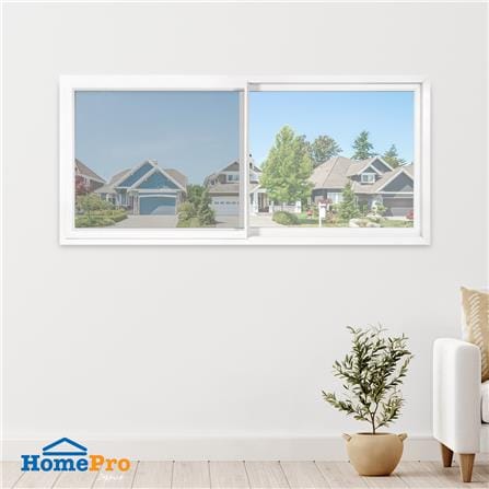หน้าต่างบานเลื่อน UPVC S-S มุ้ง AZLE 240X110 ซม. สีขาว_1