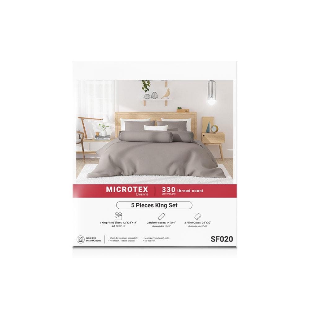 ชุดผ้าปูที่นอน 6 ฟุต 5 ชิ้น FROLINA MICROTEX SF020
