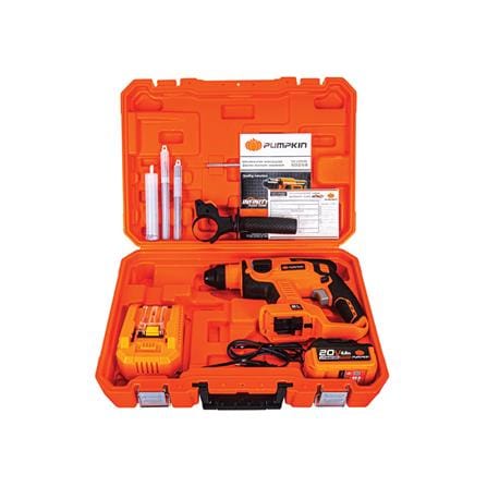 สว่านโรตารี่ไร้สาย (พร้อมแบตเตอรี่) PUMPKIN 50258 INF-26RHBL 26MM 20 โวลต์_3