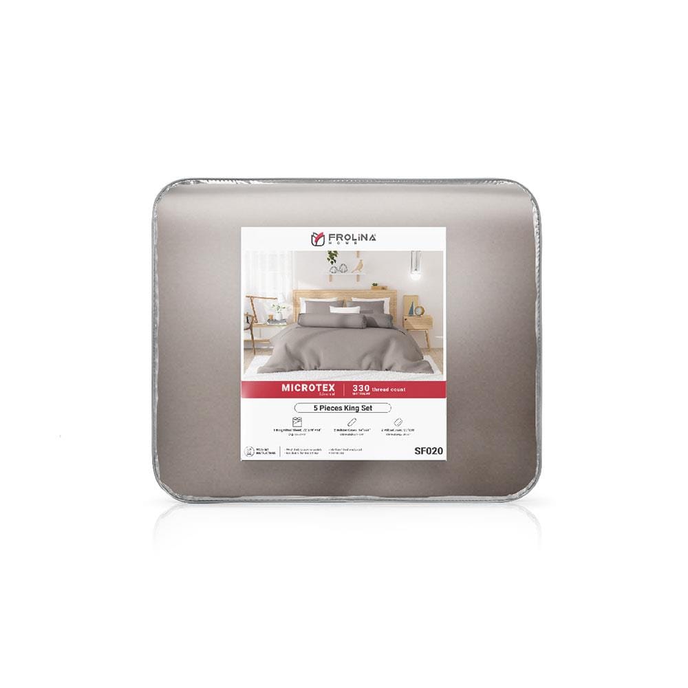 ชุดผ้าปูที่นอน 6 ฟุต 6 ชิ้น FROLINA MICROTEX SF020