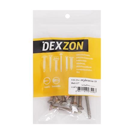 สกรูปลายสว่าน TF DEXZON 10x1-1/2 นิ้ว 15 ชิ้น_1