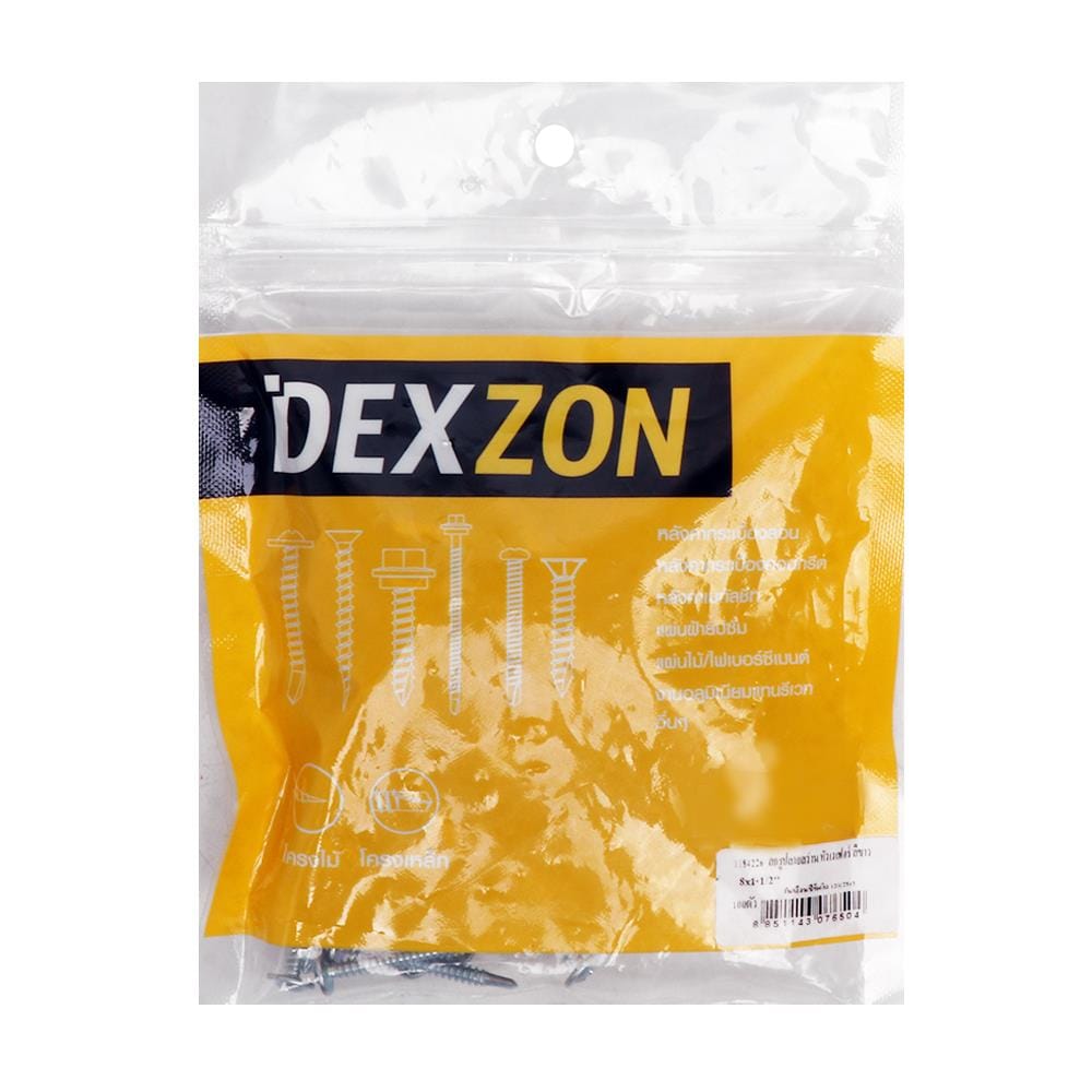 สกรูปลายสว่าน WF DEXZON 8x1-1/2 นิ้ว (แพ็ก 100 ชิ้น)
