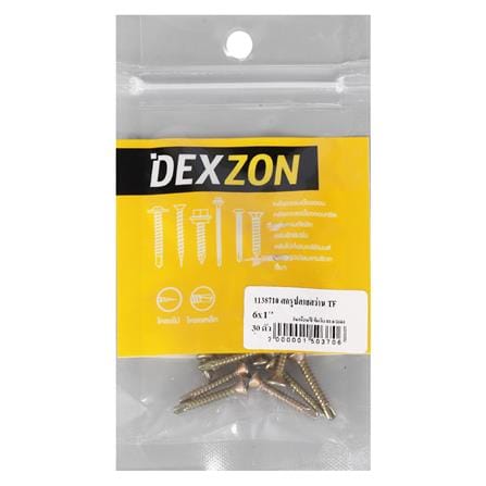 สกรูปลายสว่าน TF DEXZON 6x1 นิ้ว 30 ชิ้น_1