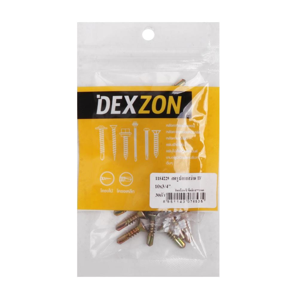 สกรูปลายสว่าน TF DEXZON 10x3/4 นิ้ว 30 ชิ้น