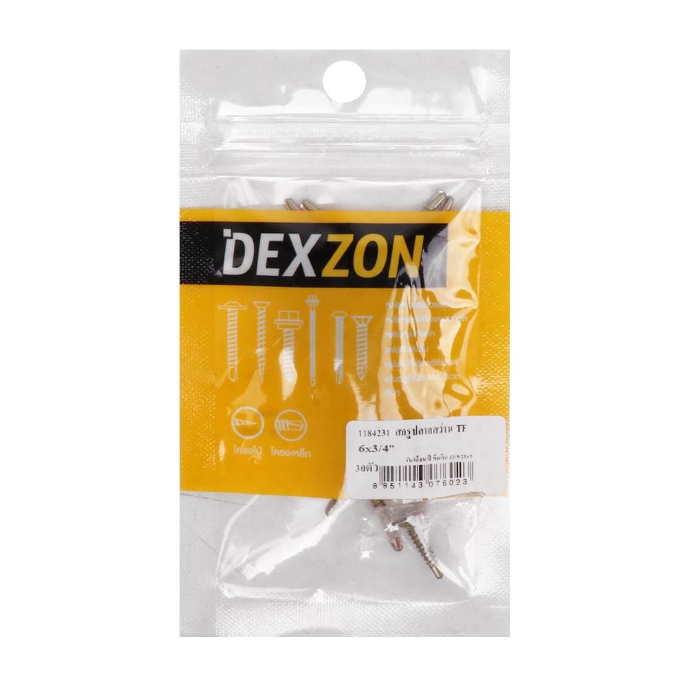 สกรูปลายสว่าน TF DEXZON 6x3/4 นิ้ว 30 ชิ้น