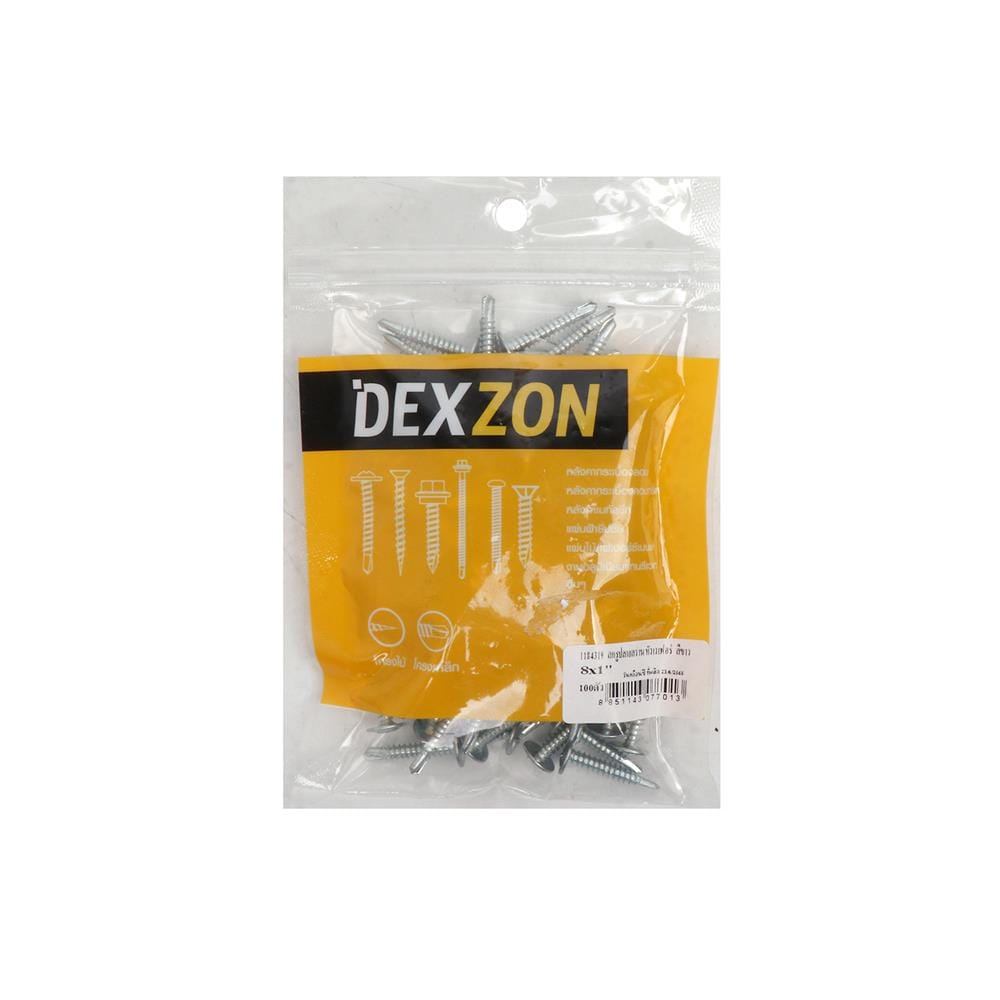 สกรูปลายสว่าน WF DEXZON 8x1 นิ้ว (แพ็ก 100 ชิ้น)