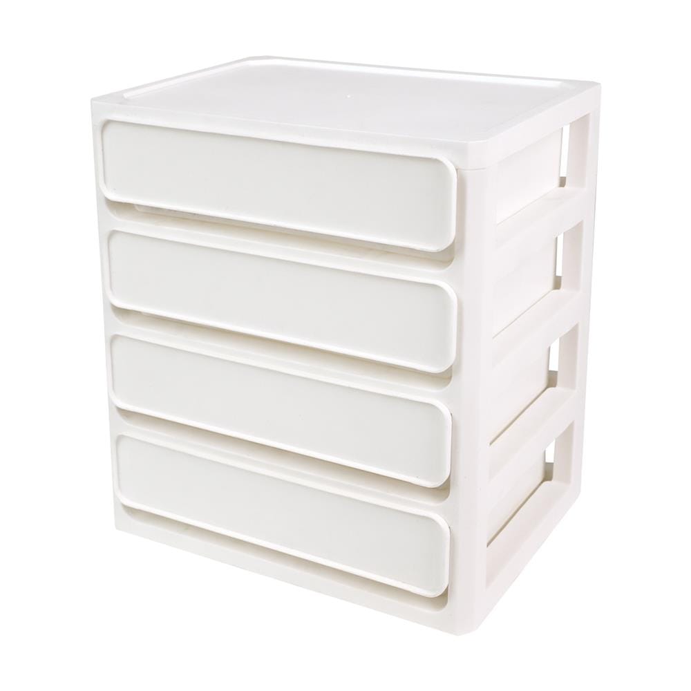 ชั้นลิ้นชักเล็ก 4 ชั้น STACKO MIND 26x19.5x29 ซม. สีขาว_1