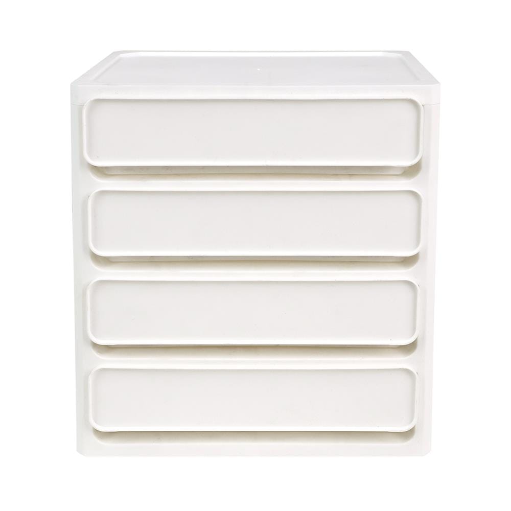 ชั้นลิ้นชักเล็ก 4 ชั้น STACKO MIND 26x19.5x29 ซม. สีขาว