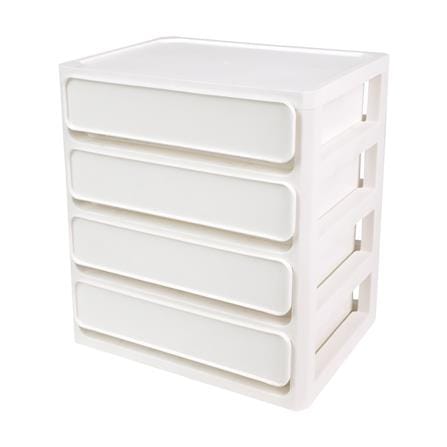 ชั้นลิ้นชักเล็ก 4 ชั้น STACKO MIND 26x19.5x29 ซม. สีขาว_0