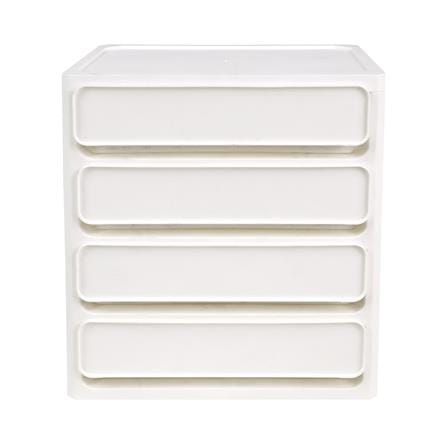 ชั้นลิ้นชักเล็ก 4 ชั้น STACKO MIND 26x19.5x29 ซม. สีขาว_2
