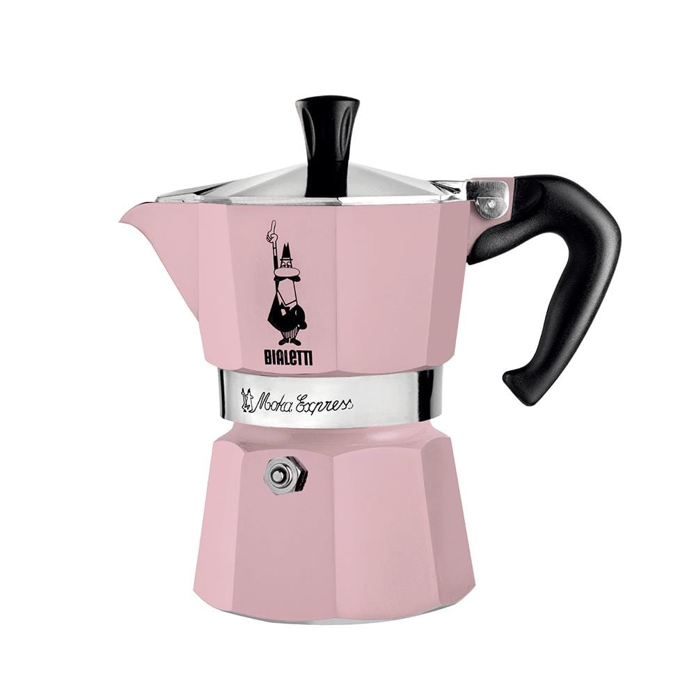 หม้อต้มกาแฟ BIALETTI MOKA EXPRESS 3CUPS สีชมพู