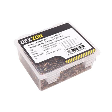สกรูปลายสว่าน TF DEXZON 6x1-1/4 นิ้ว 500 ชิ้น_2
