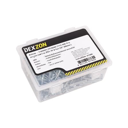 สกรูยึดไม้ฝามีปีก TF DEXZON 7X1-1/2 นิ้ว แพ็ก 500 ชิ้น_2