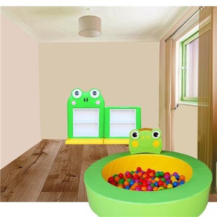 ชั้นวางของเด็ก 4 ช่อง PLAYSANOOK MINI FROG สีเขึยว/เหลือง_1