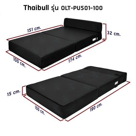 โซฟาเบด THAIBULL OLT-PU501-100 สีดำ_8
