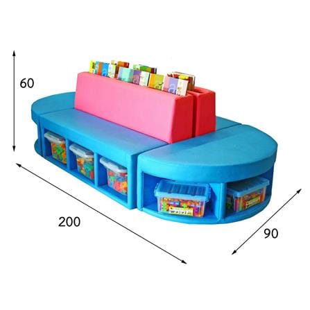 โซฟาเด็ก PLAYSANOOK EVF-01 สีฟ้า/ชมพู_4