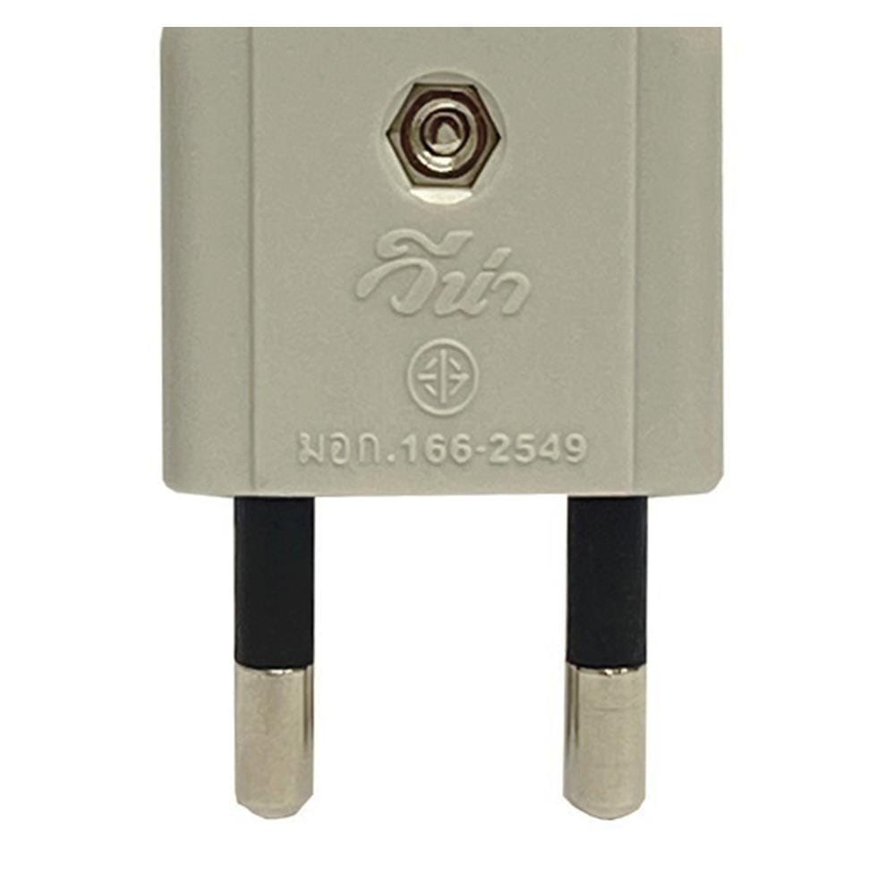 ปลั๊กตัวผู้ 2 ขากลม VENA PP1622 สีเทา
