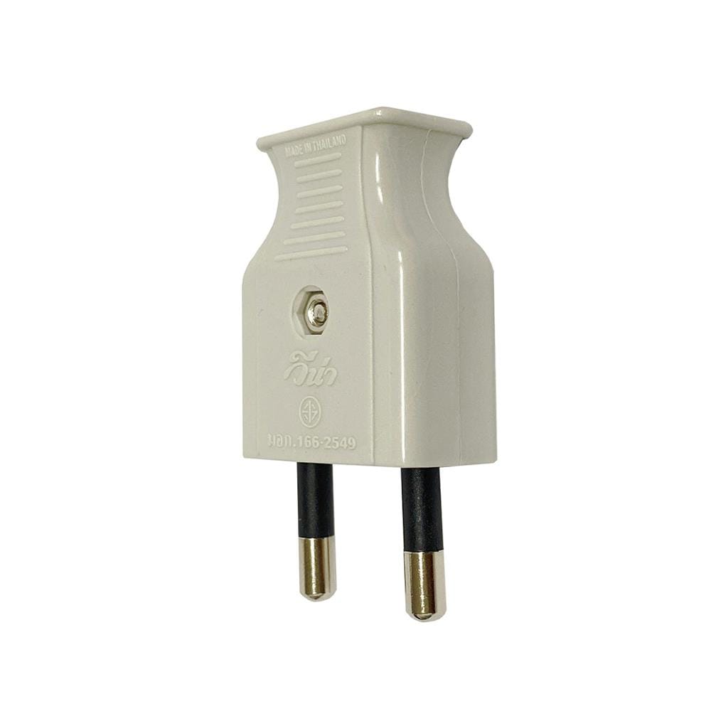 ปลั๊กตัวผู้ 2 ขากลม VENA PP1622 สีเทา
