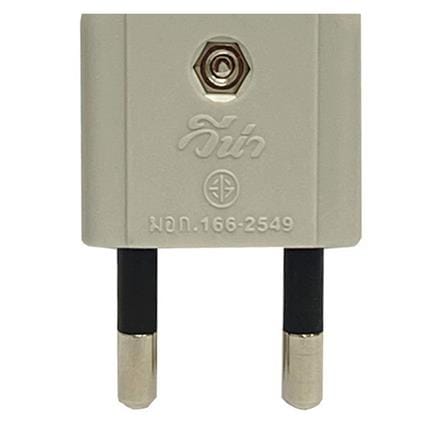 ปลั๊กตัวผู้ 2 ขากลม VENA PP1622 สีเทา_5