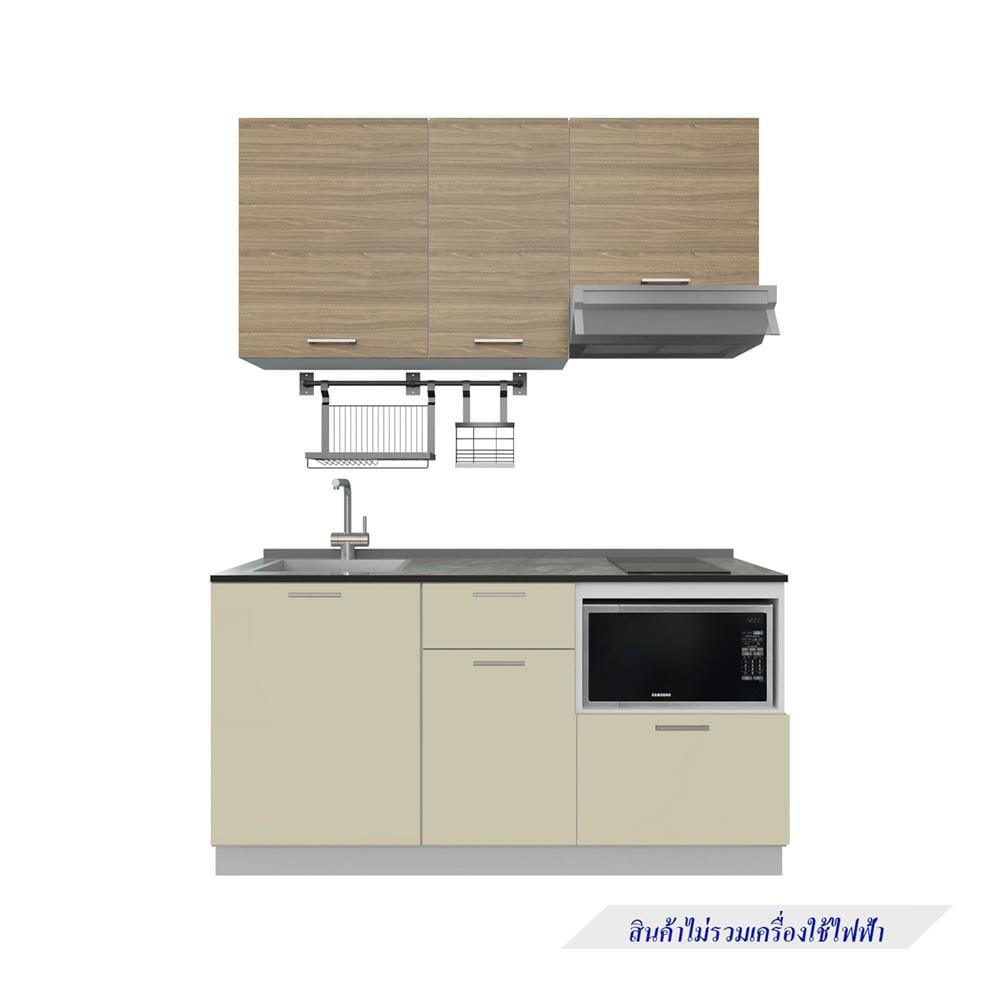 ครัวไม้สำเร็จ STARMARK CONTE 166_L 166 ซม.