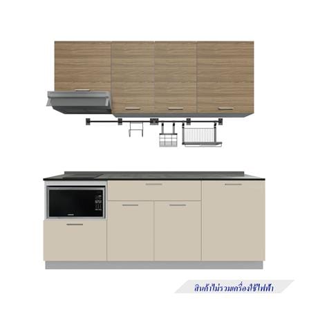 ครัวไม้สำเร็จ STARMARK CONTE 211_R_NS ซม. 211 ซม.