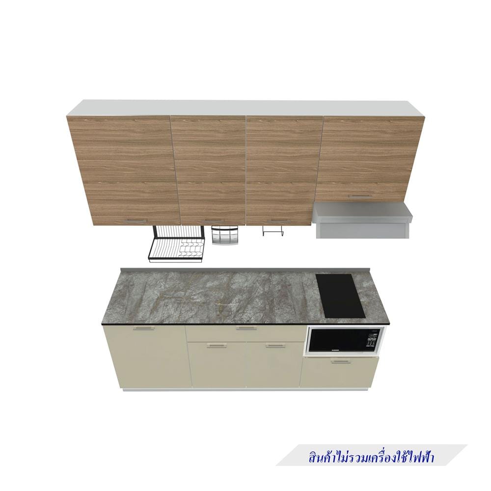 ครัวไม้สำเร็จ STARMARK CONTE 211_L_NS 211 ซม.
