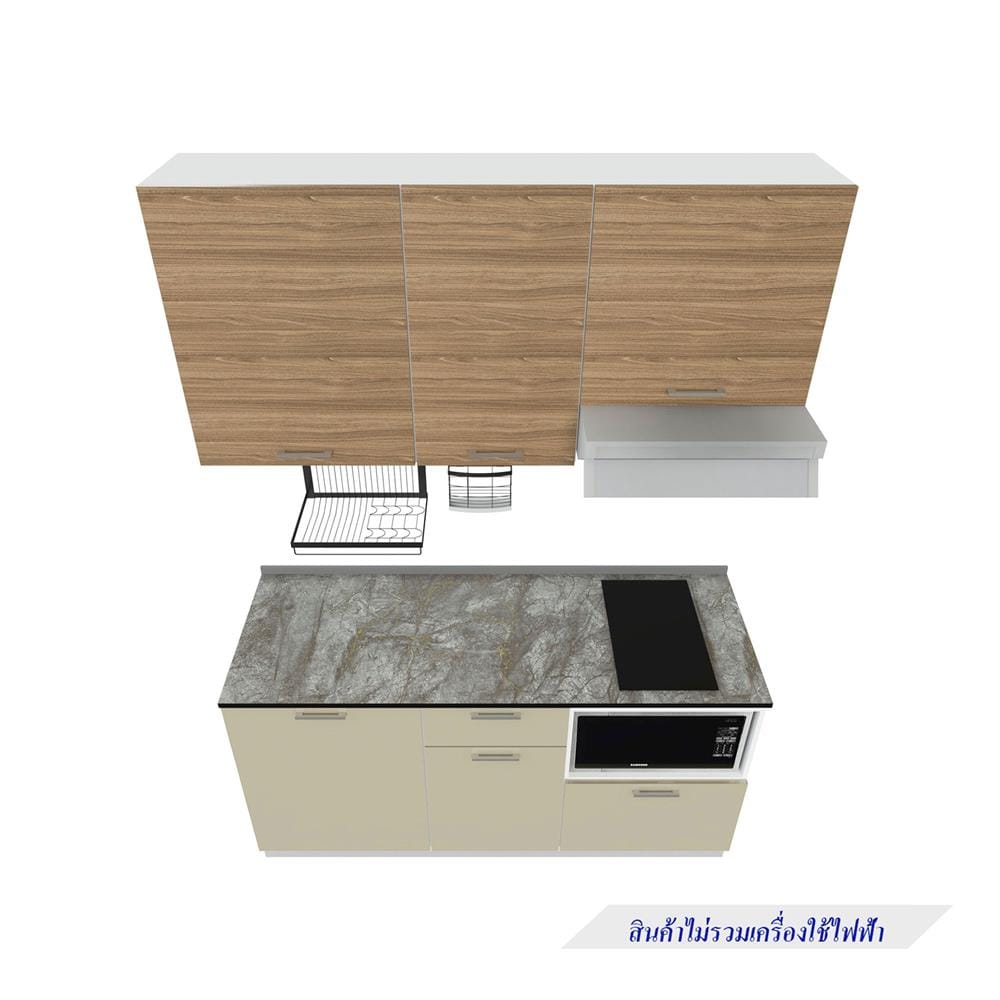 ครัวไม้สำเร็จ STARMARK CONTE 166_L_NS 166 ซม.