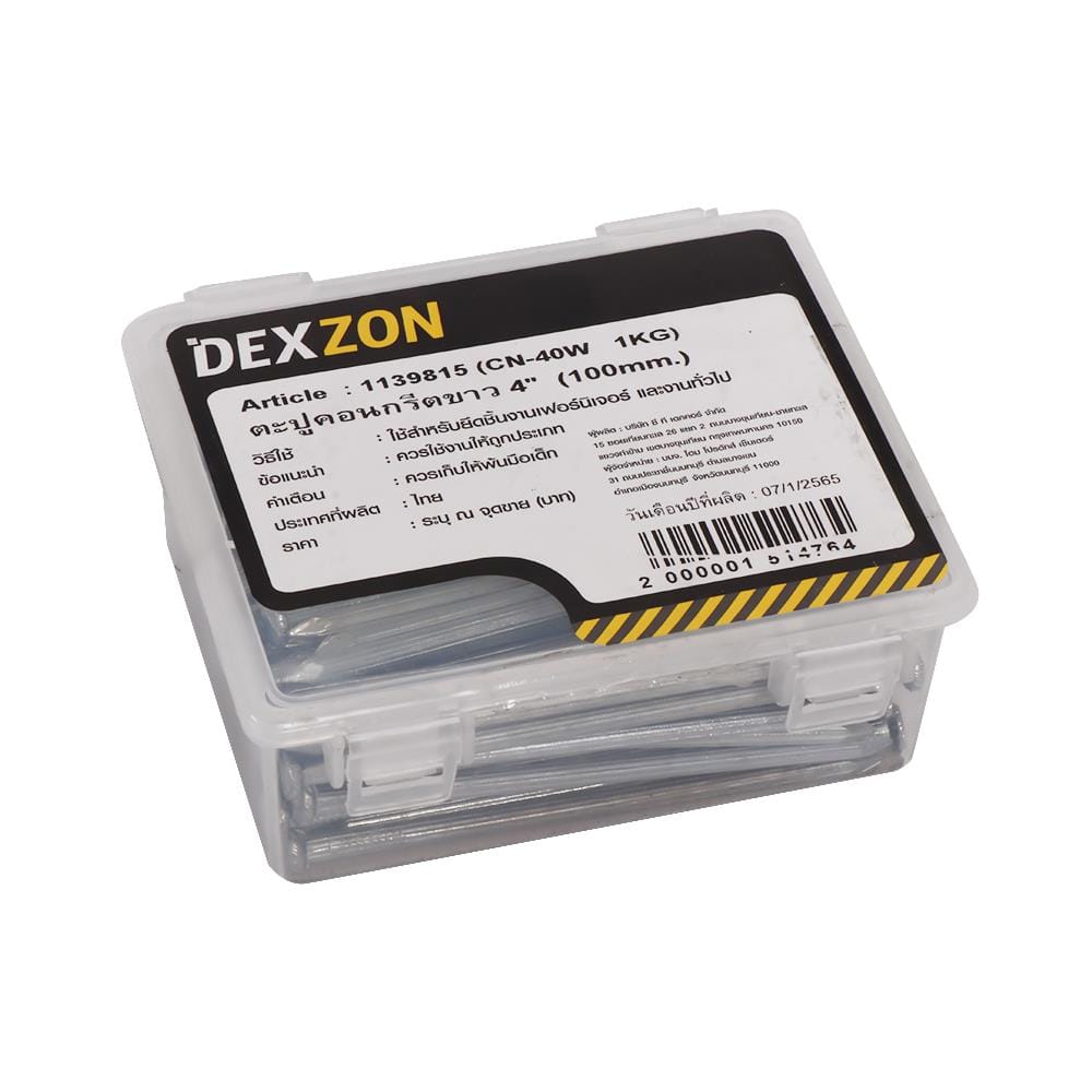 ตะปูคอนกรีตขาว DEXZON 4 นิ้ว 1 กก.