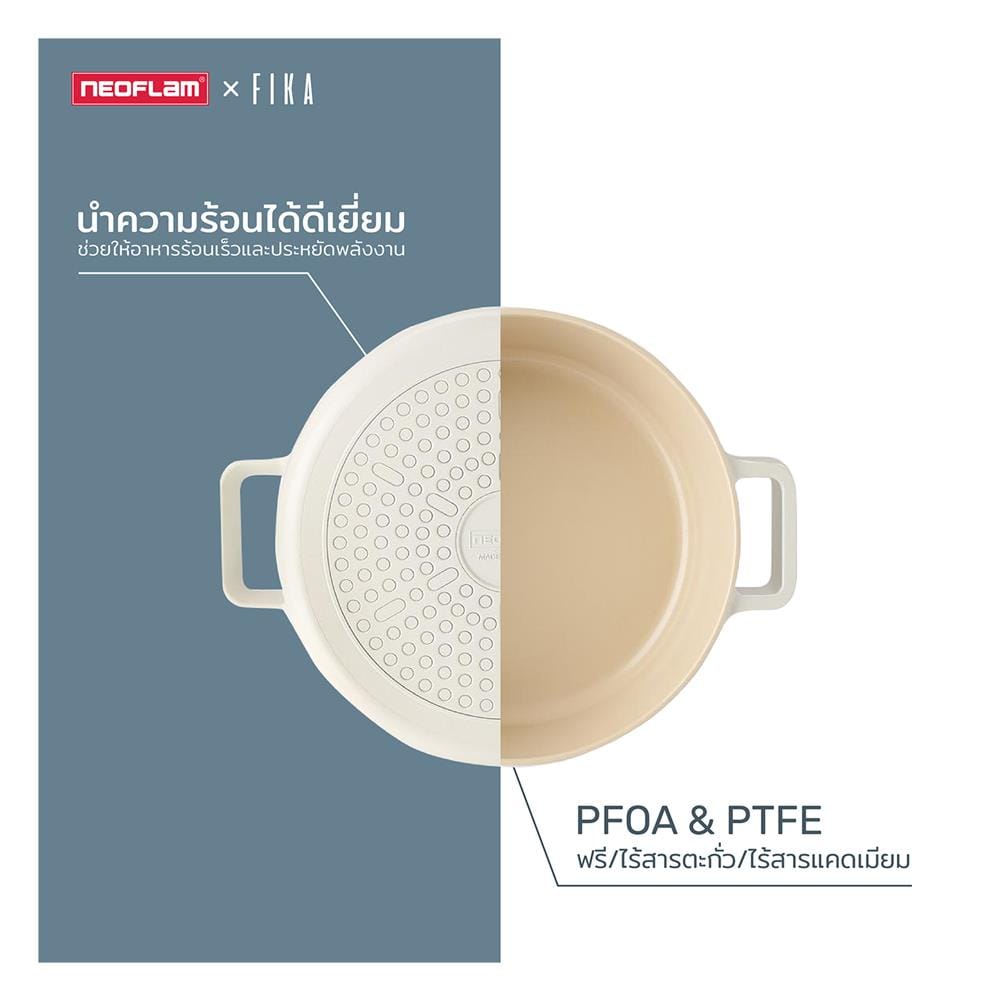 หม้อด้ามพร้อมฝา 18 ซม. NEOFLAM FIKA
