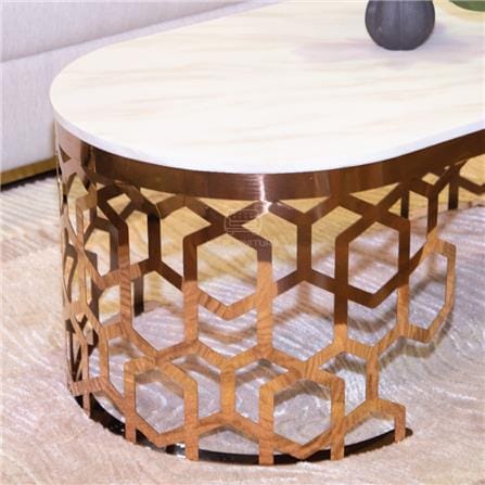 โต๊ะกลาง HS FURNITURE MALL CALLISTO สีขาว/ROSE GOLD_2