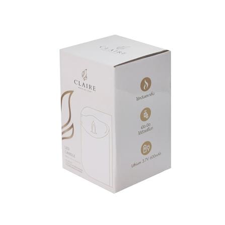 เทียน LED CLAIRE WAX REMOTE RECHARGE DIM 5 นิ้ว 0.3 วัตต์ WARMWHITE สีขาว_6