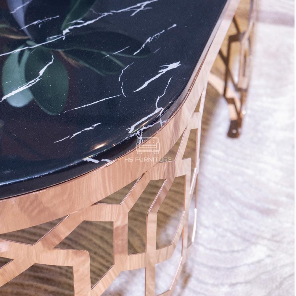 โต๊ะกลาง HS FURNITURE MALL CALLISTO สีดำ/ROSE GOLD