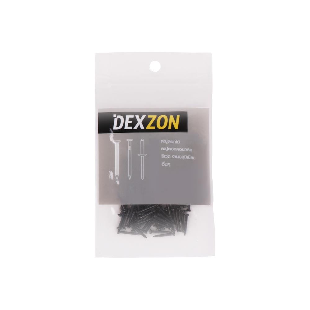 ตะปูคอนกรีตดำ DEXZON 18X15 มม. แพ็ก 100 ชิ้น
