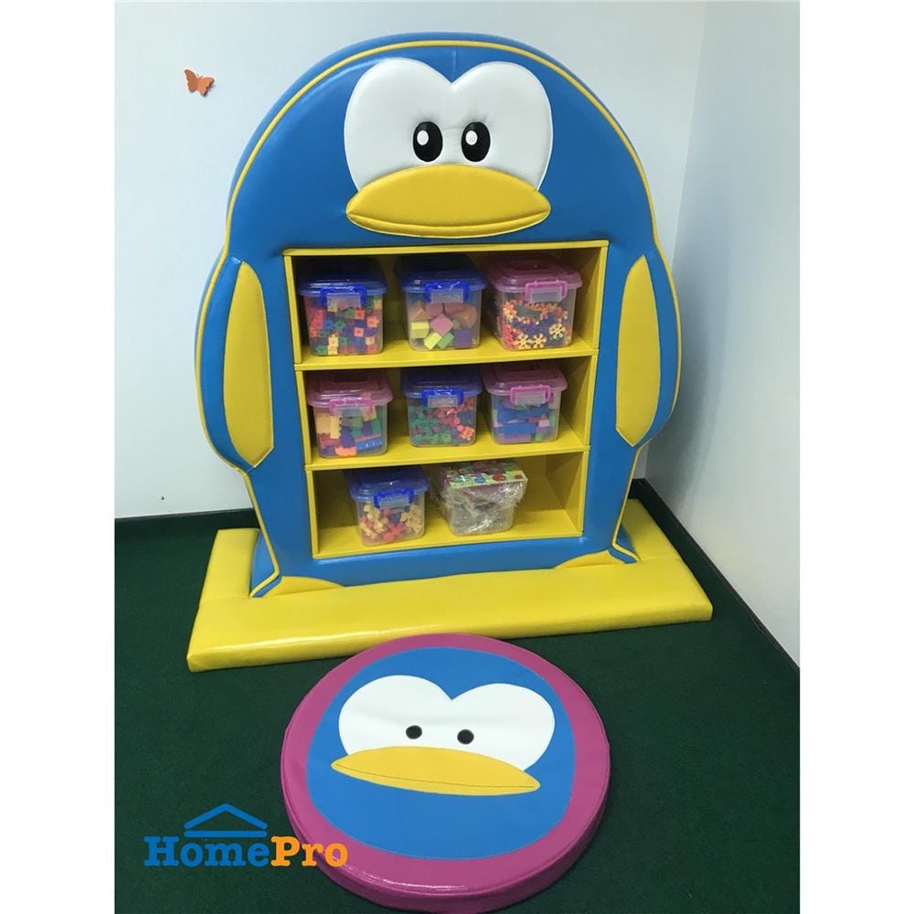 ชั้นวางของเด็ก PLAYSANOOK PENGUIN สีฟ้า/เหลือง