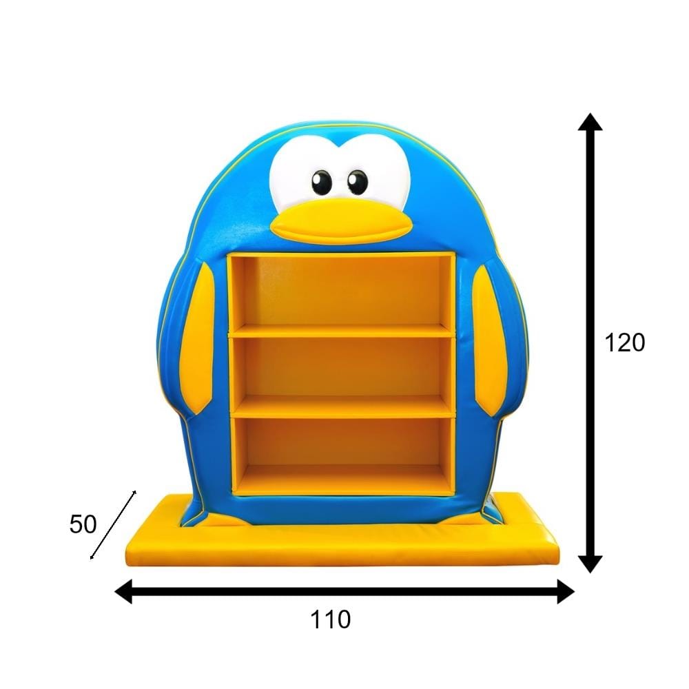 ชั้นวางของเด็ก PLAYSANOOK PENGUIN สีฟ้า/เหลือง