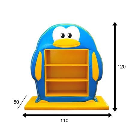 ชั้นวางของเด็ก PLAYSANOOK PENGUIN สีฟ้า/เหลือง_4
