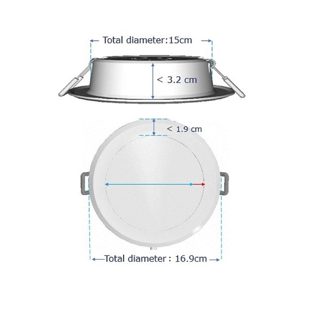 ดาวน์ไลท์ LED PANASONIC NNV70034WE1A 5.9 นิ้ว 18 วัตต์ WARM WHITE สีขาว