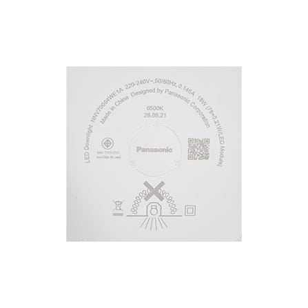 ดาวน์ไลท์ LED PANASONIC NNV70064WE1A 5.9 นิ้ว 18 วัตต์ DAYLIGHT สีขาว_8