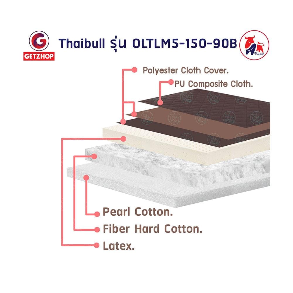 เตียงพับ THAIBULL OLTLM5-150-90B สีน้ำตาล