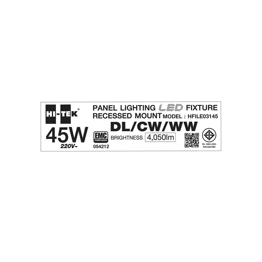 โคมฝังฝ้า LED HI-TEK PANEL HFILE03145 30x120 ซม. 45 วัตต์ DAYLIGHT/COOLWHITE/WARMWHITE