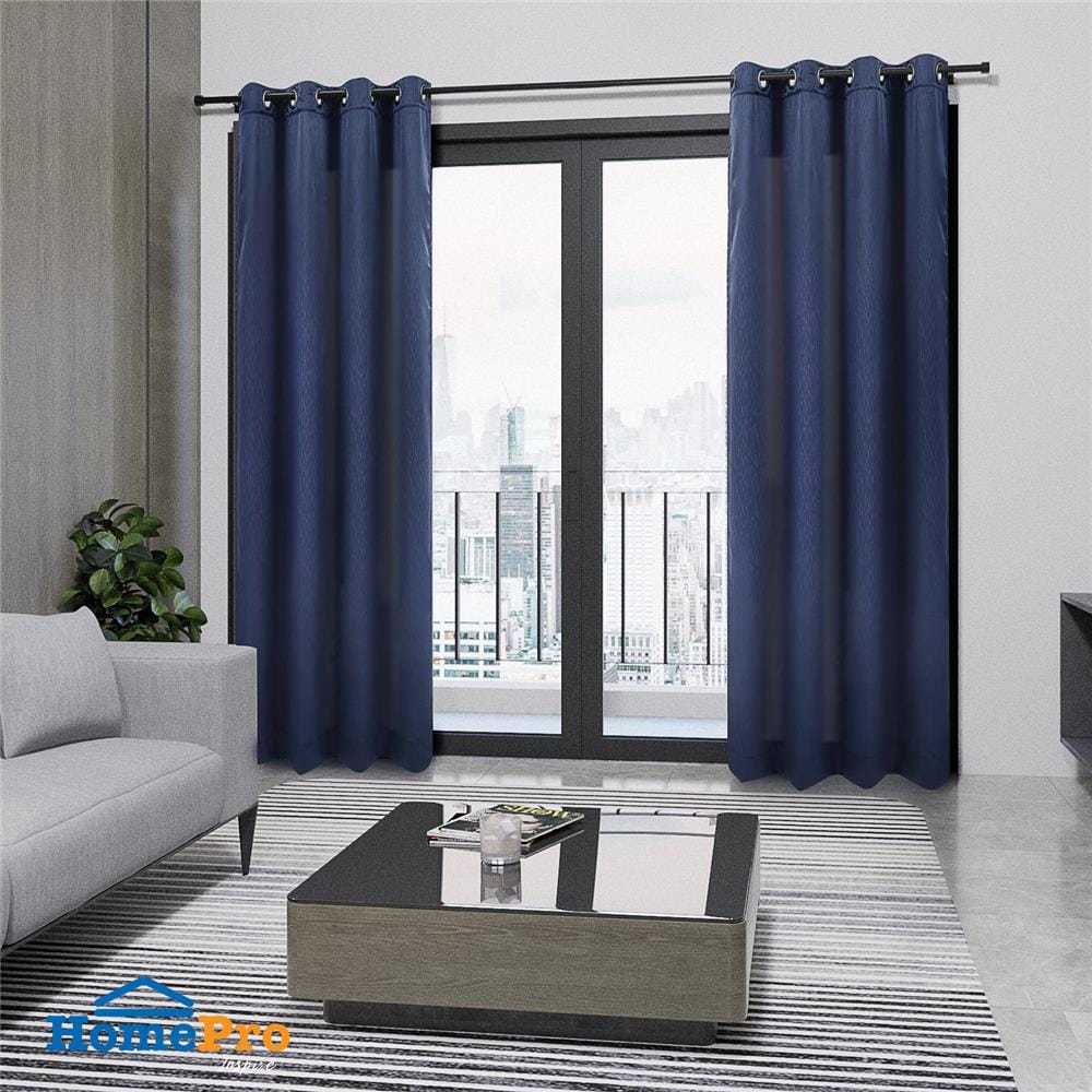 ผ้าม่าน EYELET HOME LIVING STYLE BAMFORD UV 140X220 ซม. สีน้ำเงิน
