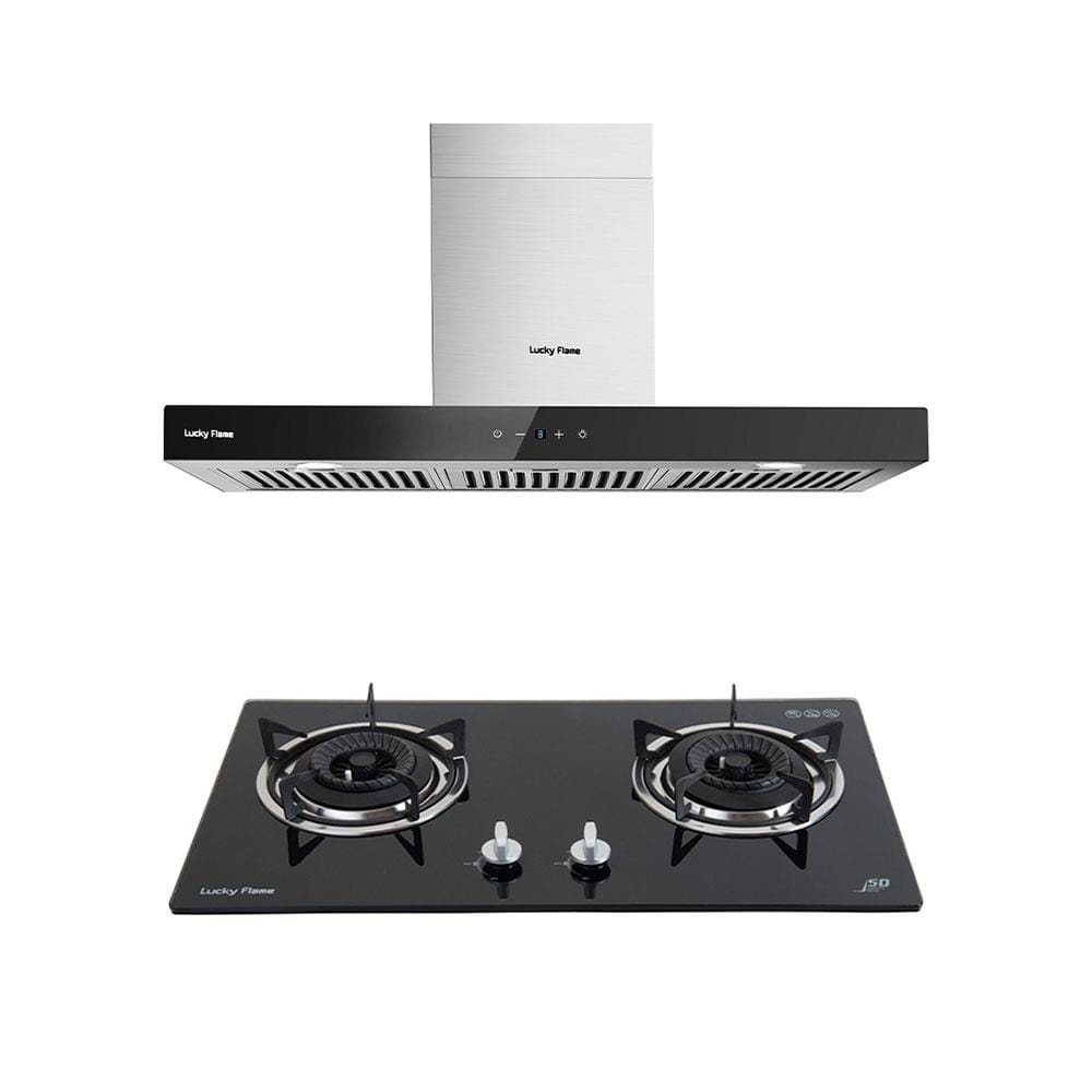 เตาฝัง+เครื่องดูดควัน LUCKY FLAME LGS962+RG971T